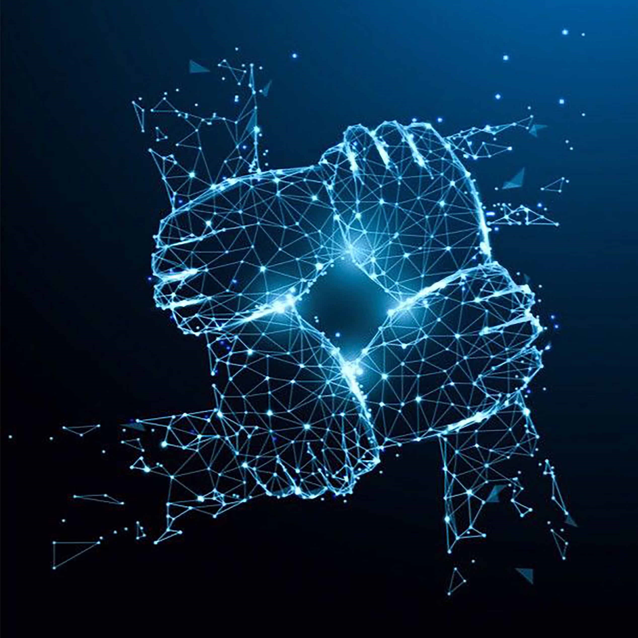 Three people are standing